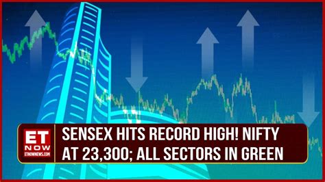 Sensex Surges 1 619 Pts To Settle At Record High Nifty Near 23 300