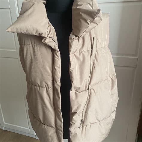 Nude Puffer Gilet Worn Once Didnt Like How It Depop