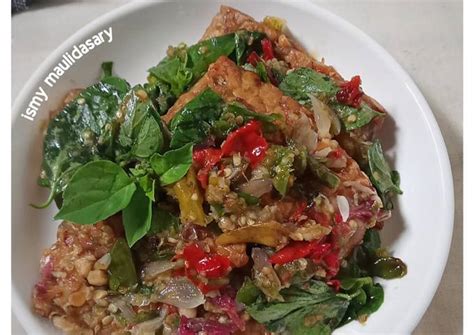 Resep Tempe Penyet Daun Kemangi Oleh Ismy Maulidasary Cookpad