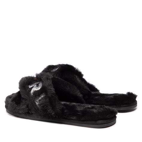 Pantuflas Karl Lagerfeld Kl T Black Synth Fur Zapatos Es