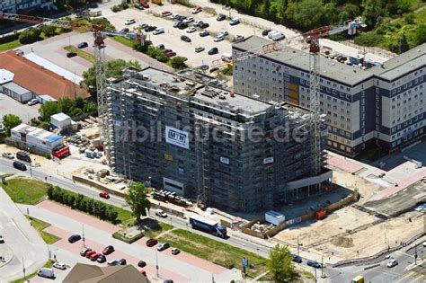 Berlin Aus Der Vogelperspektive Eckhaus Baustelle Zum Neubau Eines