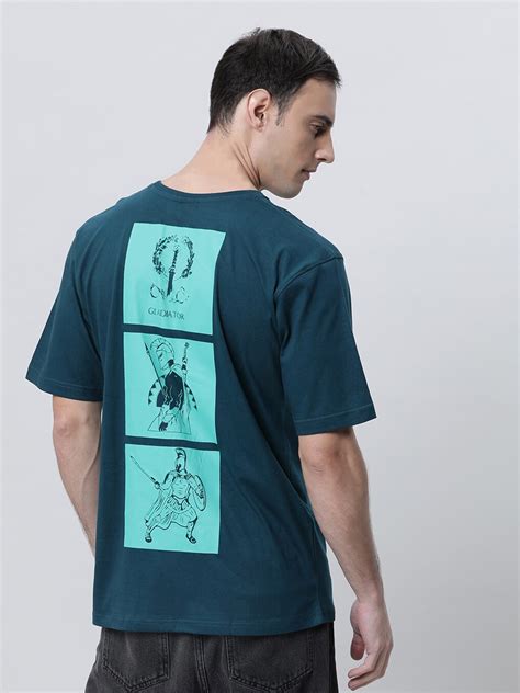 Buy Kryptic Graphic Printed Drop Shoulder Cotton Oversized T Shirt