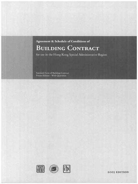 Building Contract 2005 With Quantities Pdf