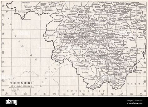 Yorkshire Map 1930s Hi Res Stock Photography And Images Alamy