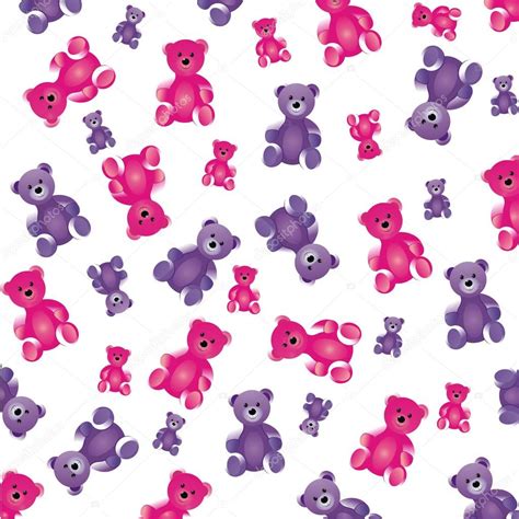 Seamless Texture With Teddy Bears Stock Vector Alex Best