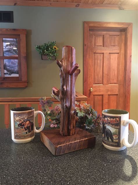 Coffee Mug StandCoffee Tea BarDriftwoodJewlery Etsy Rustic Mugs