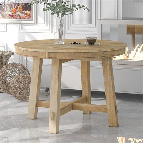 Amazon P Purlove Round Dining Table Farmhouse Round Extendable