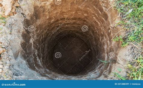 Deep Pit In The Ground Digging A Hole Water Well Drilling Dig A Well