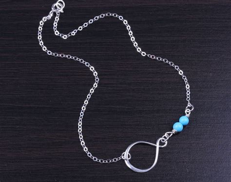 Infinity Anklet Turquoise Anklet Sterling Silver Anklet Etsy