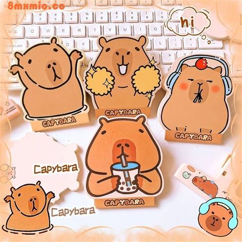 MXMIOYH Capybara Cuaderno Página De Color Kawaii Pequeño Bloc De