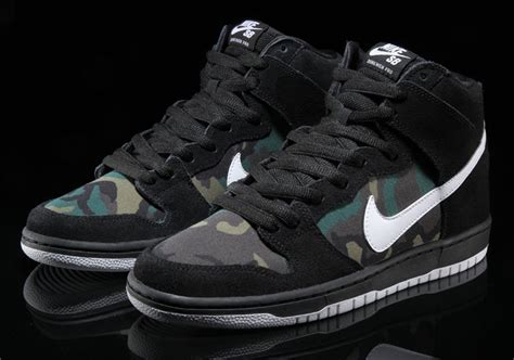 Nike Sb Dunk High Pro Black Camo Sb Bq