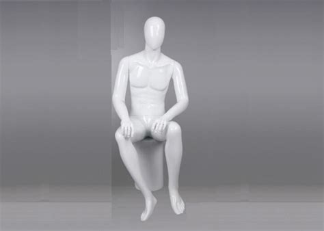 Fiberglass FRP Seated Lifelike Male Mannequin Store Supply Mannequin