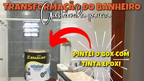 Pintei O Box Do Banheiro Tinta Epoxi Transforma O Do Banheiro