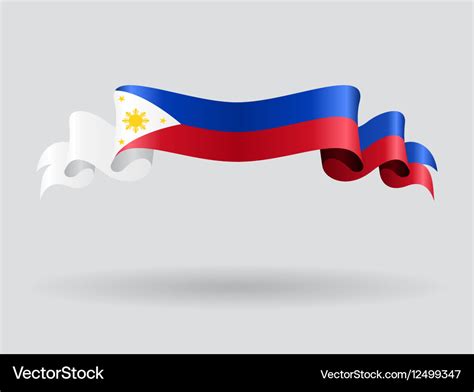 Philippines wavy flag Royalty Free Vector Image