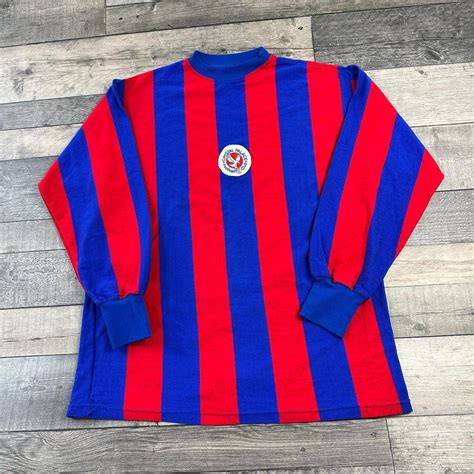 Crystal Palace Football Shirt Long Sleeve Toffs Depop