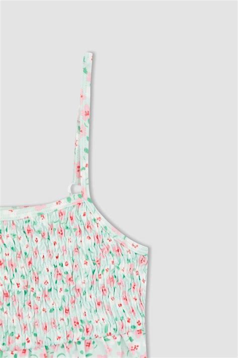 Beyaz K Z Ocuk Gen K Z K Z Ocuk Desenli Esnek Bikini Tak M Defacto