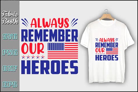 Always Remember Our Heroes SVG Design Graphic by Fabric Booth