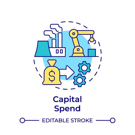 Capital Spend Multi Color Concept Icon Production Efficiency