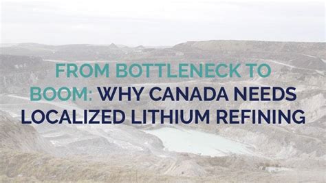 Why Canada Needs Localized Lithium Refining Mangrove Li