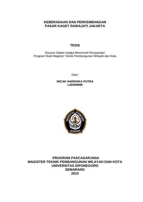 Pdf Keberadaan Dan Perkembangan Pasar Kaget Pedagang Dengan