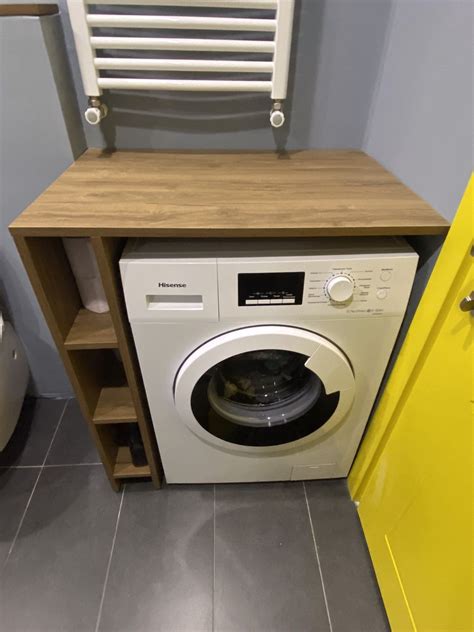 Yellow Laundry Room with Washer and Dryer