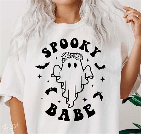 Spooky Babe Png Halloween Ghost Svg Spooky Vibes Cutfiles Etsy