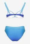 Niebieskie Bikini Majtki Figi I Biustonosz Z Ozdobnym Marszczeniem Linaronia Born2be