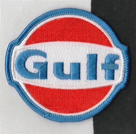 Gulf Oils Racing Team Colours 7cm Cloth Sew On Race Suit Patch Porsche