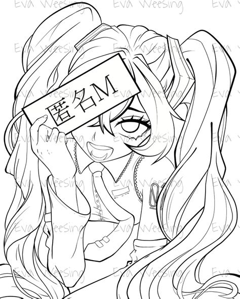 hatsune miku coloring pages 7