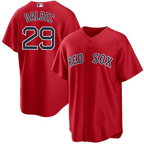 Youth Baseball Team Jersey Bobby Dalbec #29 Boston_Red Sox Red Player ...