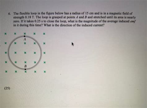 Solved 6 The Flexible Loop In The Figure Below Has A Radius Chegg