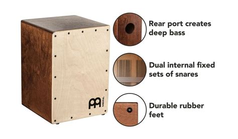 Meinl Cajon Box Drum With Internal Snares Made In Europe Baltic