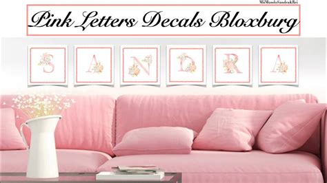 Welcome To Bloxburg Pink Letters Decals Code Roblox2020 Youtube