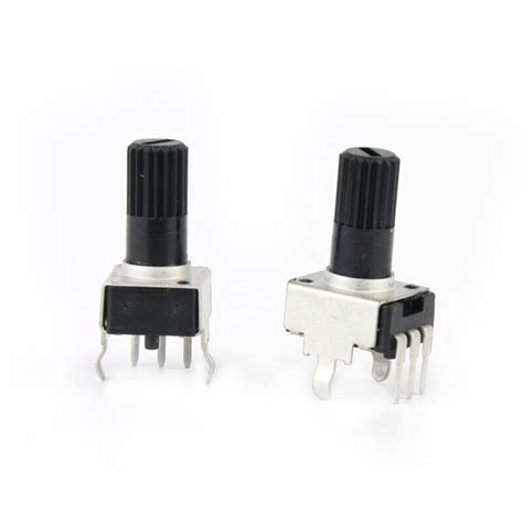 RV09 Potentiometer 1K 2K 5K 10K 20K 50K 100K Vertical Round Shaft Plum ...