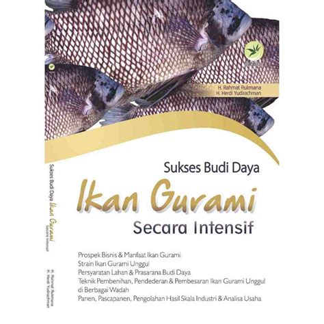 Jual Buku Sukses Budi Daya Ikan Gurami Secara Intensif Original