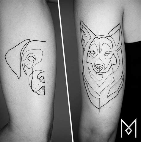 One Line Tattoo Mo Ganji Incredible Tattoos Geometric Tattoo