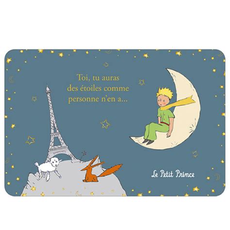 Postal Kiub El Principito Zorro Oveja Y Torre Eiffel 15x10cm