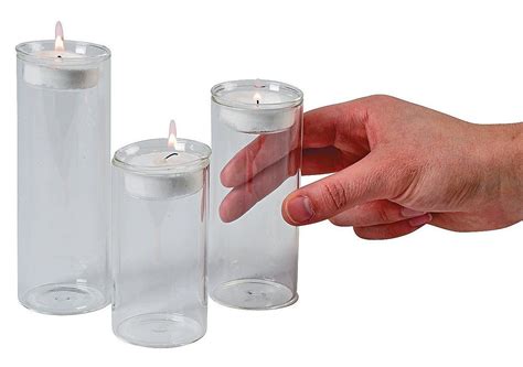 Glass Cylinder Tealight Holder Ceremony Vase Wedding Centerpiece 3 Votive Candle