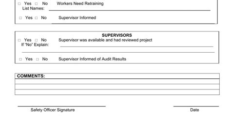 Safety Construction Audit Form Fill Out Printable PDF Forms Online