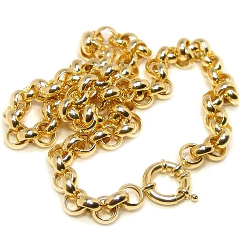 Colar em ouro amarelo 18k Elo português Feminino 45 cm 2CLO0417