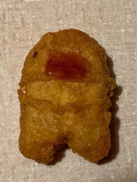 I found an Among Us shaped chicken nugget 😳 : r/AmongUsMemes