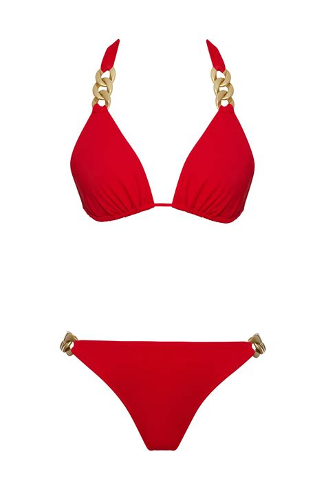 SAILOR swimwear Zincir Aksesuarlı Üçgen Bikini Takım Slr Fiyatı Yorumları Trendyol