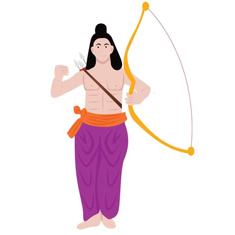 lord rama with bow and arrow in vijayadashami 27600863 Vector Art at ...