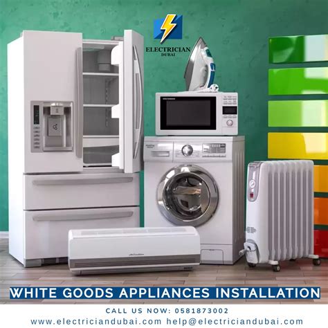 White Goods Appliances Installation - 0581873002 - Electrician Dubai