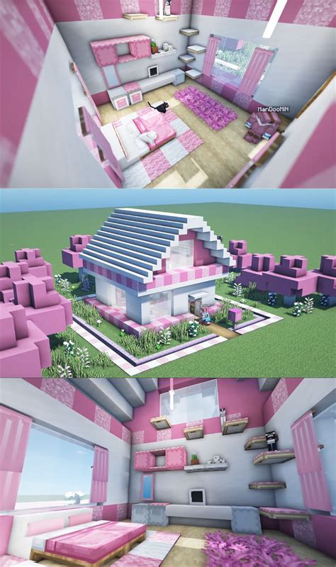 Cute Minecraft Build Pink Idea Minecraft Pink Lover In 2023 Minecraft