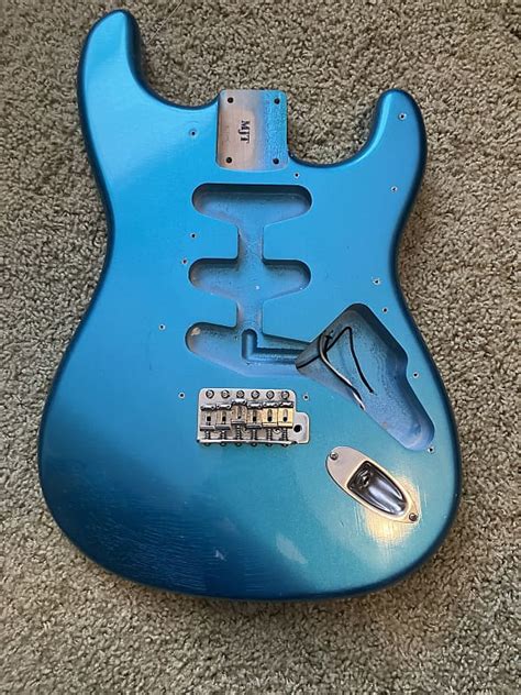 MJT Stratocaster Body 2021 Metallic Blue Green Reverb