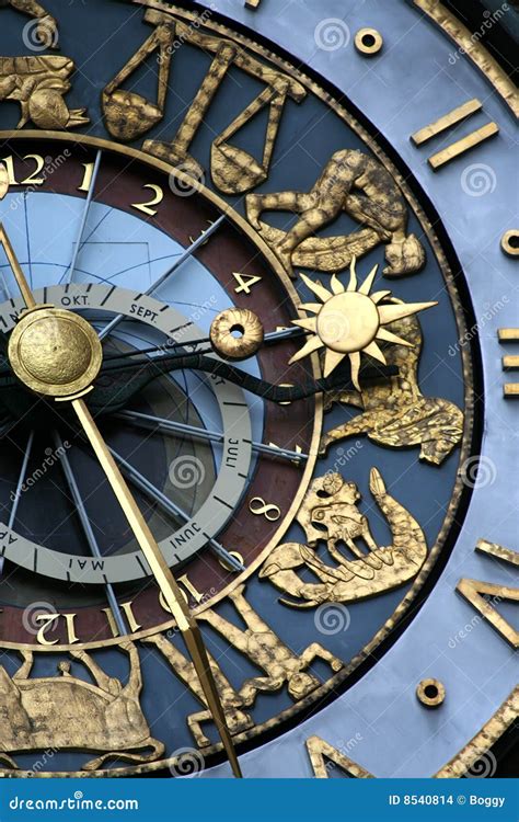 Zodiac Clock Stock Photo Image Of Detail Clock Sign 8540814