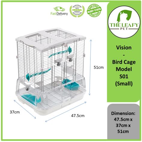 Vision Bird Cage Model S01 Small 475cm X 37cm X 51cm H Lazada