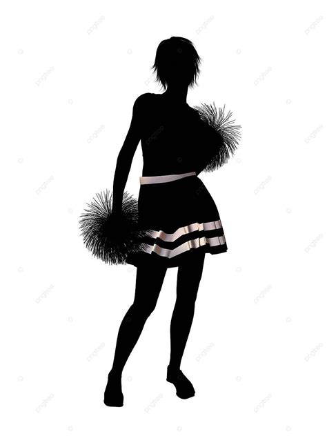 Cheerleader Illustration Silhouette Cheer Silhoette Pom Poms Photo ...