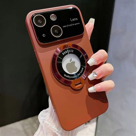 I Phone 13 Case with Magnetic Invisible Stand Compatible with MagSafe, Camera Protective ...